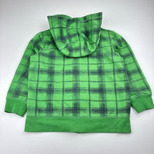 Load image into Gallery viewer, Boys H+T, check cotton blend zip fleece lined hoodie, GUC, size 4,  