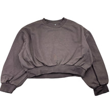 Load image into Gallery viewer, Girls Target, brown cotton blend cropped fleece lined sweater, GUC, size 8,  