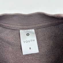 Load image into Gallery viewer, Girls Target, brown cotton blend cropped fleece lined sweater, GUC, size 8,  
