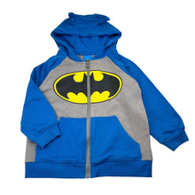 Load image into Gallery viewer, Boys DC Comics, Batman cotton blend zip fleece lined hoodie, pilling, FUC, size 5,  
