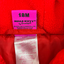 Load image into Gallery viewer, Girls Hello Kitty, red zip hooded jacket, faux fur trim, FUC, size 1-2,  