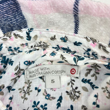 Load image into Gallery viewer, Girls Target, check flannel cotton long sleeve shirt, FUC, size 5,  
