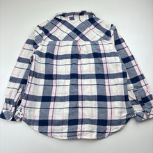 Load image into Gallery viewer, Girls Target, check flannel cotton long sleeve shirt, FUC, size 5,  