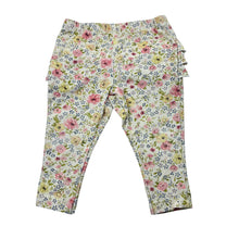Load image into Gallery viewer, Girls Bebe by Minihaha, floral stretch cotton baby leggings, elasticated, FUC, size 0,  