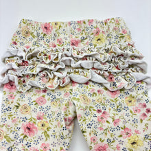 Load image into Gallery viewer, Girls Bebe by Minihaha, floral stretch cotton baby leggings, elasticated, FUC, size 0,  