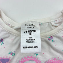 Load image into Gallery viewer, Girls Tiny Little Wonders, white cotton floral long sleeve top, hearts, GUC, size 00,  