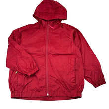 Load image into Gallery viewer, Unisex Kathmandu, red zip hooded pack&amp;GO rain jacket, EUC, size 7-8,  