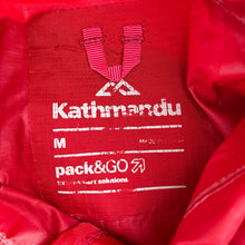 Load image into Gallery viewer, Unisex Kathmandu, red zip hooded pack&amp;GO rain jacket, EUC, size 7-8,  