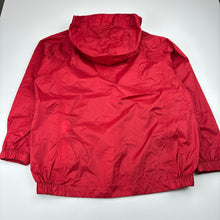 Load image into Gallery viewer, Unisex Kathmandu, red zip hooded pack&amp;GO rain jacket, EUC, size 7-8,  