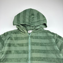 Load image into Gallery viewer, Unisex Cotton On, green cotton terry zip hooded towel, GUC, size 2-4,  