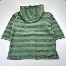 Load image into Gallery viewer, Unisex Cotton On, green cotton terry zip hooded towel, GUC, size 2-4,  