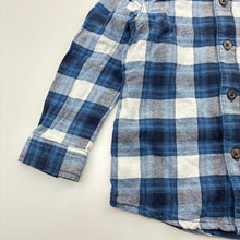 Load image into Gallery viewer, Boys Dymples, check flannel cotton hooded top, minor marks, FUC, size 2,  