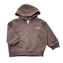 Load image into Gallery viewer, Unisex Bonds, brown cotton blend zip fleece lined hoodie, GUC, size 1,  