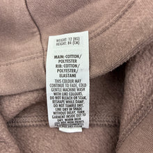 Load image into Gallery viewer, Unisex Bonds, brown cotton blend zip fleece lined hoodie, GUC, size 1,  