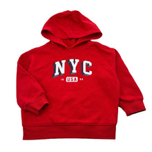 Load image into Gallery viewer, Boys Anko, red cotton blend fleece lined hoodie, GUC, size 2,  