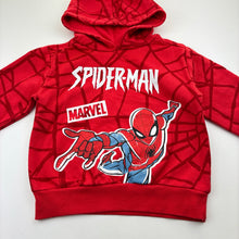 Load image into Gallery viewer, Boys Marvel, Spider-Man cotton blend fleece lined hoodie, GUC, size 3,  