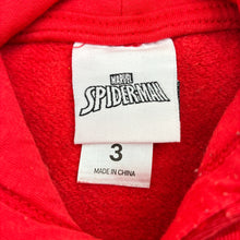 Load image into Gallery viewer, Boys Marvel, Spider-Man cotton blend fleece lined hoodie, GUC, size 3,  
