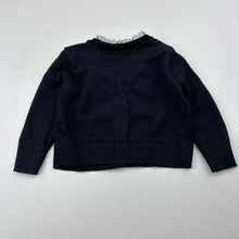 Load image into Gallery viewer, Girls First Impressions, black cotton knit cardigan, GUC, size 00,  