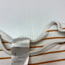 Load image into Gallery viewer, Unisex Anko, cream stretch cotton long sleeve bodysuit, FUC, size 1,  