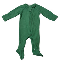 Load image into Gallery viewer, Unisex Target, green stretch organic cotton waffle zip coverall, EUC, size 00000,  