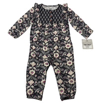 Load image into Gallery viewer, Girls Carter's, floral cotton romper, NEW, size 0,  