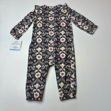 Load image into Gallery viewer, Girls Carter's, floral cotton romper, NEW, size 0,  