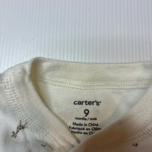 Load image into Gallery viewer, Unisex Carter's, cream cotton coverall, giraffe, GUC, size 0,  