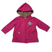 Load image into Gallery viewer, Girls Target, pink cotton zip hoodie, embroidered, EUC, size 00,  