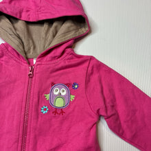 Load image into Gallery viewer, Girls Target, pink cotton zip hoodie, embroidered, EUC, size 00,  