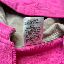 Load image into Gallery viewer, Girls Target, pink cotton zip hoodie, embroidered, EUC, size 00,  