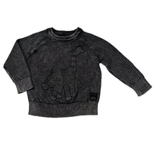 Load image into Gallery viewer, Boys Target, striped cotton knit sweater, dinosaur, GUC, size 1,  