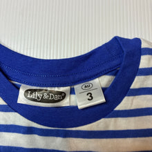 Load image into Gallery viewer, Unisex Lily &amp; Dan, striped cotton long sleeve t-shirt, EUC, size 3,  