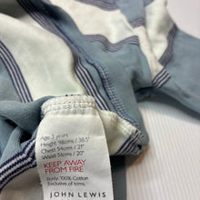 Load image into Gallery viewer, Boys John Lewis, striped cotton long sleeve t-shirt, GUC, size 3,  