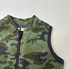 Load image into Gallery viewer, Boys Dymples, camo print zip fleece vest, GUC, size 1,  