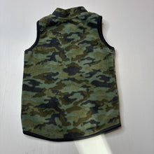 Load image into Gallery viewer, Boys Dymples, camo print zip fleece vest, GUC, size 1,  