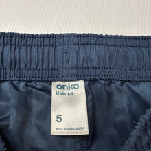 Load image into Gallery viewer, Boys Anko, navy board shorts, elasticated, EUC, size 5,  