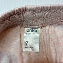 Load image into Gallery viewer, Girls Anko, pink cotton blend shorts, elasticated, GUC, size 9,  