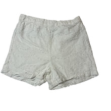 Load image into Gallery viewer, Girls Anko, white cotton floral broderie shorts, elasticated, GUC, size 8,  
