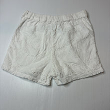 Load image into Gallery viewer, Girls Anko, white cotton floral broderie shorts, elasticated, GUC, size 8,  