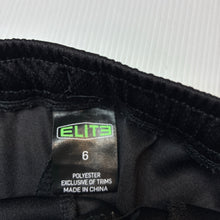 Load image into Gallery viewer, Unisex ELITE, black sports shorts, elasticated, GUC, size 6,  