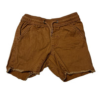 Load image into Gallery viewer, Boys KID, brown cotton blend shorts, raw hem elasticated, GUC, size 3,  