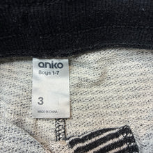 Load image into Gallery viewer, Boys Anko, striped cotton blend shorts, elasticated, GUC, size 3,  