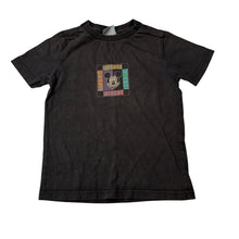 Load image into Gallery viewer, Boys Disney, cotton Mickey Mouse black t-shirt, wash fade, FUC, size 3,  