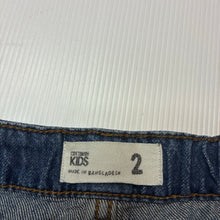Load image into Gallery viewer, Unisex Cotton On, blue denim jeans, adjustable, GUC, size 2,  