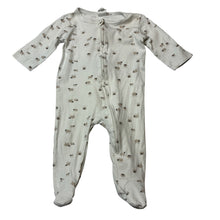 Load image into Gallery viewer, Unisex Bebe by Minihaha, white organic cotton zip coverall / romper, GUC, size 00,  