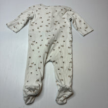 Load image into Gallery viewer, Unisex Bebe by Minihaha, white organic cotton zip coverall / romper, GUC, size 00,  