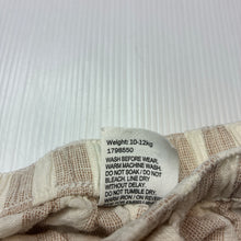 Load image into Gallery viewer, Unisex Baby Berry, striped linen / cotton pants, elasticated , GUC, size 1,  
