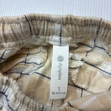 Load image into Gallery viewer, Boys Dymples, checked brushed cotton pants, elasticated, GUC, size 1,  