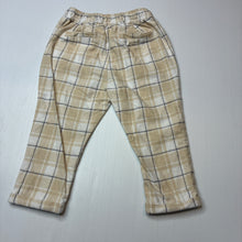 Load image into Gallery viewer, Boys Dymples, checked brushed cotton pants, elasticated, GUC, size 1,  