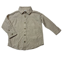 Load image into Gallery viewer, Boys KID, beige linen / cotton long sleeve shirt, GUC, size 1,  
